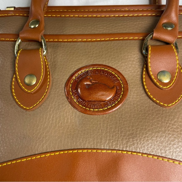 SOLD. NOT AVAILABLE. Leather Satchel Tan Brown - Picture 10 of 11